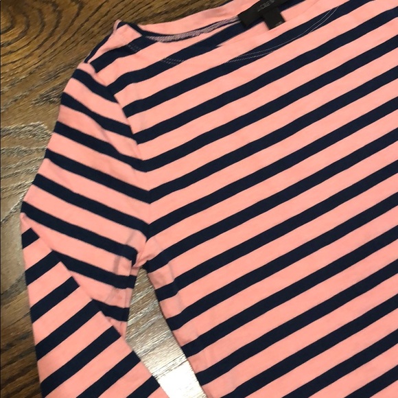 J.Crew XXS pink and blue striped long sleeve - Picture 2 of 4